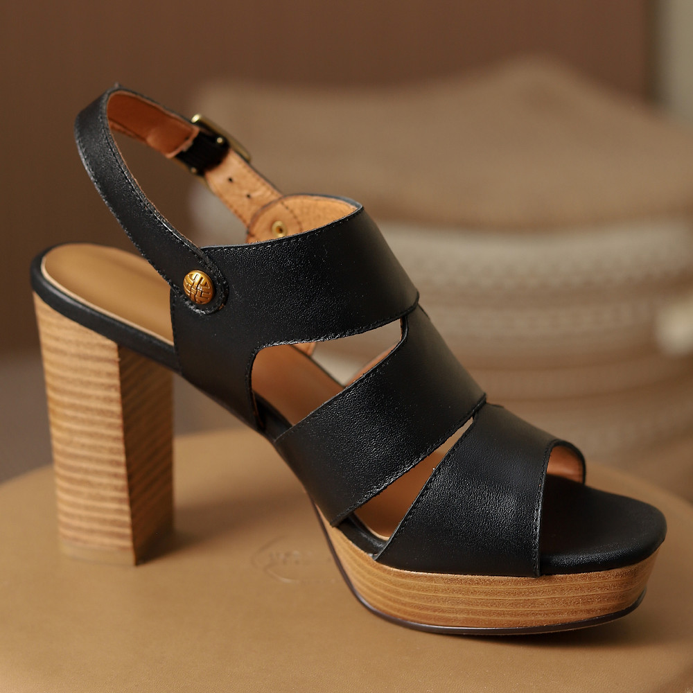 5cm Cow Leather Platform Heels: Sexy Summer Shoes for Night Club