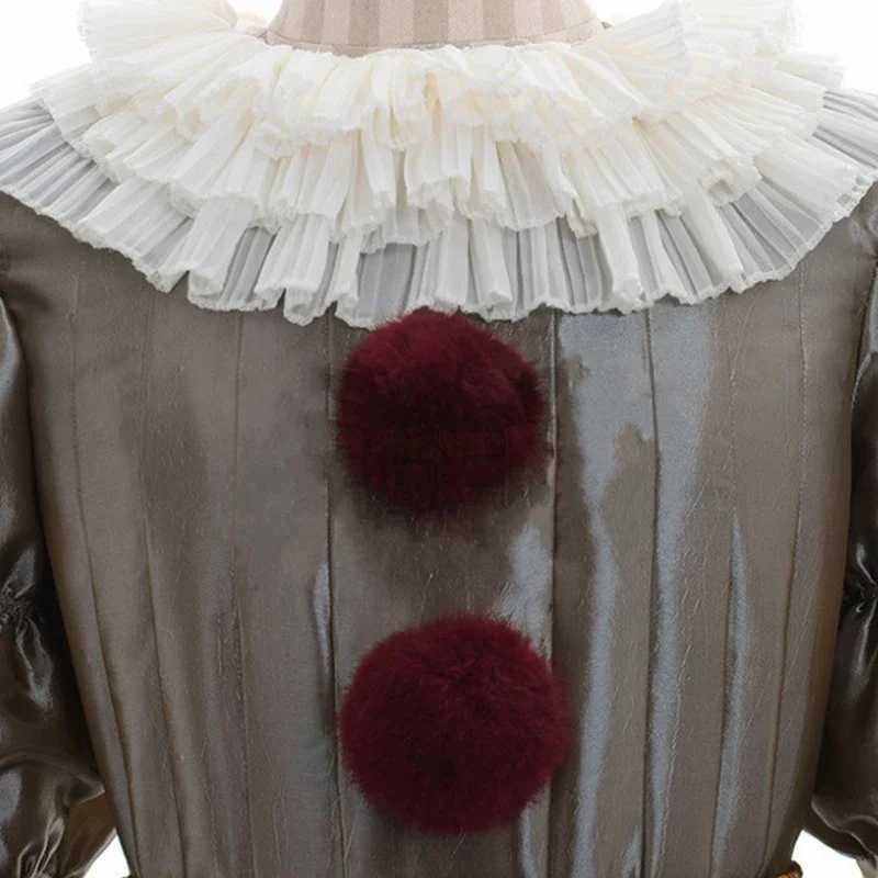 Halloween makeup clown Pennywise cosplay costume Stephen King horror clown costume party costume Aldolt childrens costume W240914
