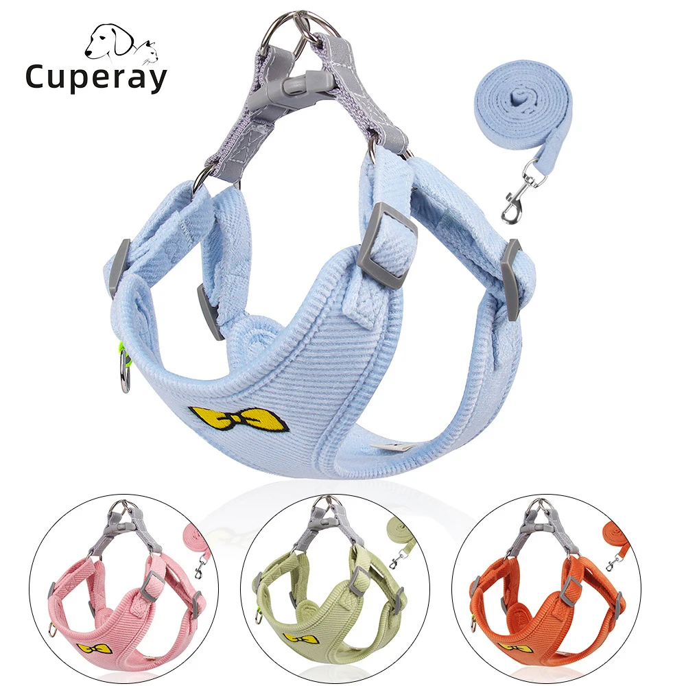 Vest-style Pet Harness with Matching Leash, Reflective Dog Leash and Leash Set for Pets Outdoors, Walking, Hiking, Dog Supplies