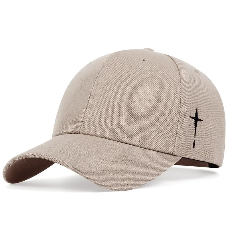 Unisex Simple Cross Water Drop Embroidery Baseball Caps Spring and Autumn Outdoor Adjustable Casual Hat Sunscreen 240906