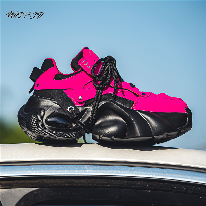 Men Sneaker New Chunky Designer Sport Fashion Casual Microfiber Leather Fabric Breathable Height Increased Flat Platform Shoes 152b 1c87