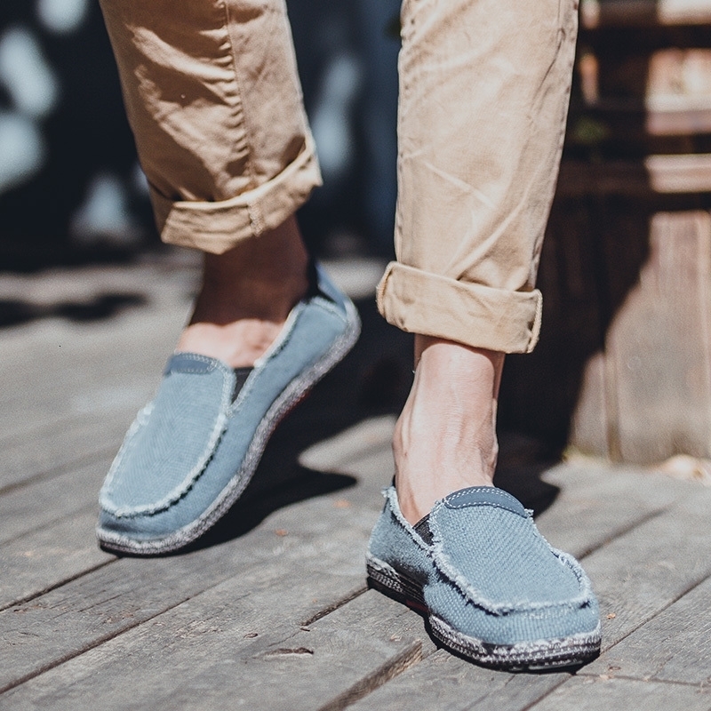 Summer Mens Canvas Shoes Espadrilles Breathable Casual Shoes Mens Casual Shoes Comfortable Ultra Light Lazy Boat Shoes Large Size 47 240914