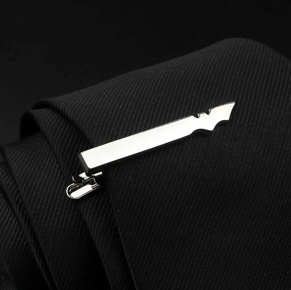 Gold Silver Color Feather Gun Pen Beard Shape Metal Tie Clip For Men Tie Bar Necktie Clips Pin Wedding Tie Men Jewelry GiftX240914