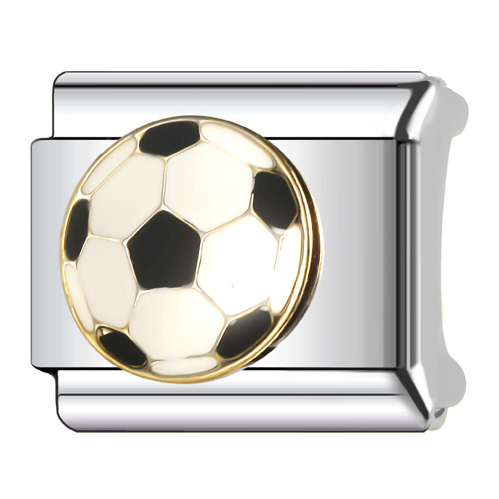 New Women's Gift motorcycle football basketball Bead Italian Charms Links Bangle Beads Fit 9mm Stainless Steel Bracelet Making DIY For Women Fash