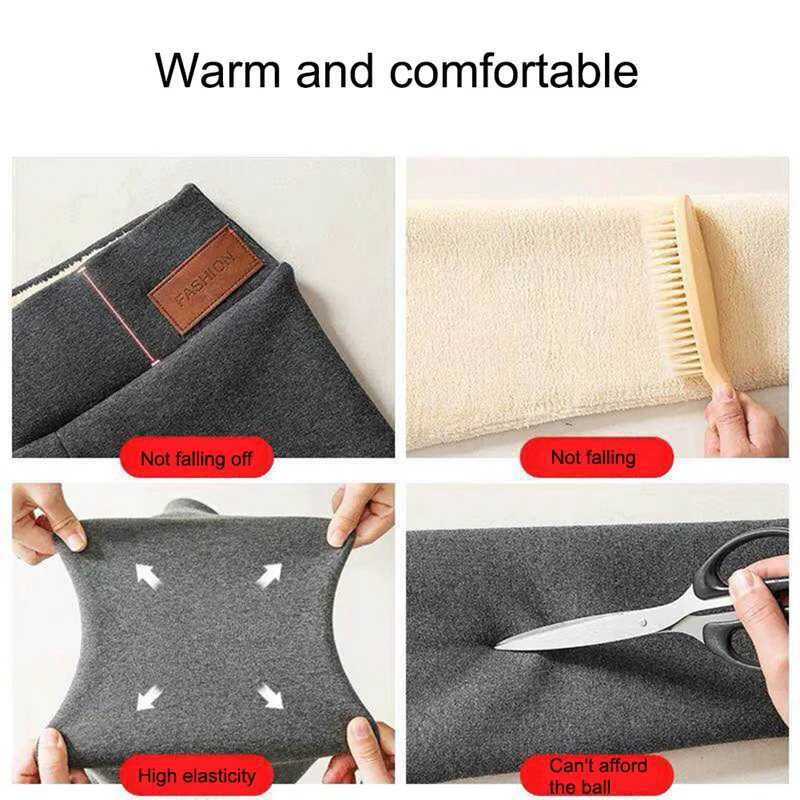 Women Thermal Leggings Winter Warm Elastic Lambwool Pantyhose Female Fleece Thermal High Waist Slim Thicken Tight PantsX240914