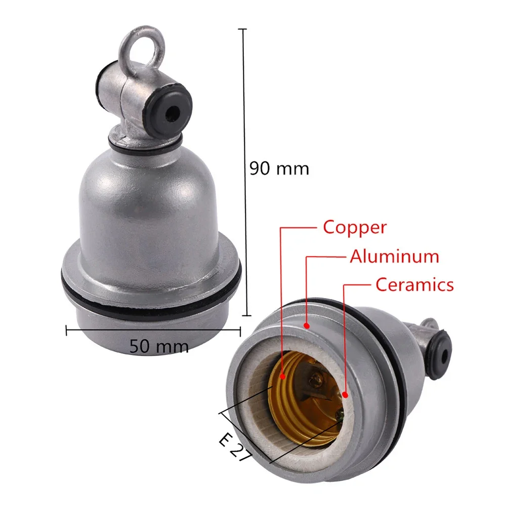 Animal heating lamp holder ceramic insulated E27 lamp socket screw plug adapter converter for industrial heating