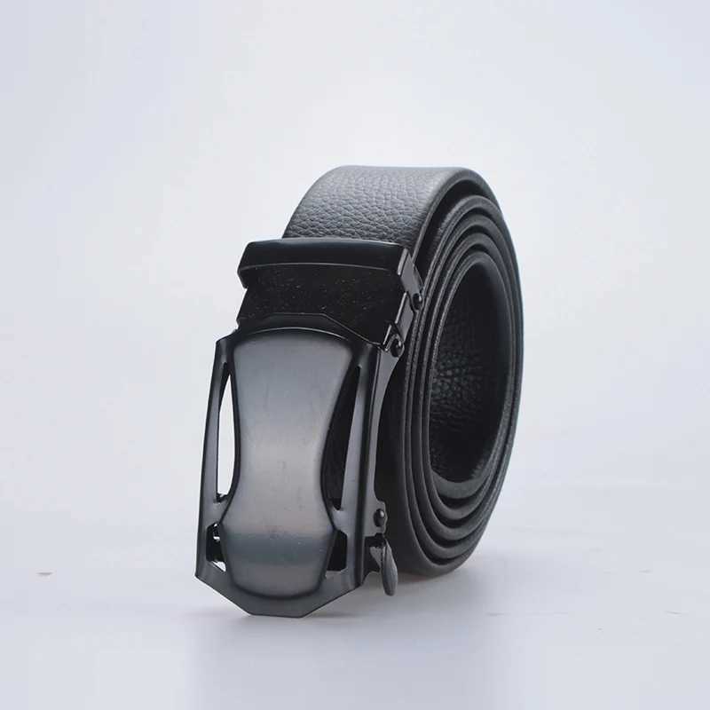 ZLD 1pcs Business Automatic buckle Belt Glossy Style High Quality Faux Leather With Lychee Pattern Trouser BeltX240914