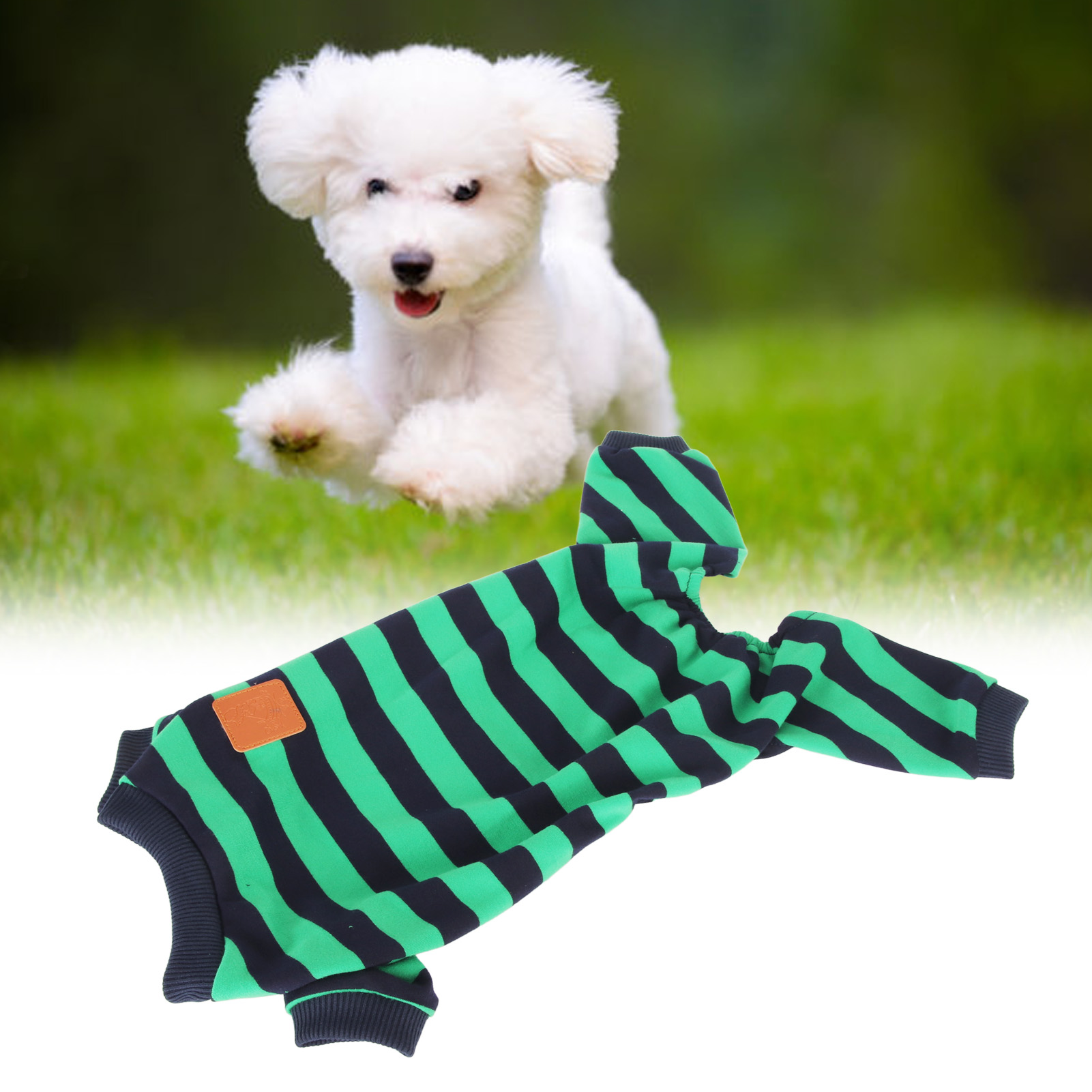 Striped Dog Pajamas Stylish Cute Stretchy Breathable 4 Legged Pet Pajamas For Home Daily Wear