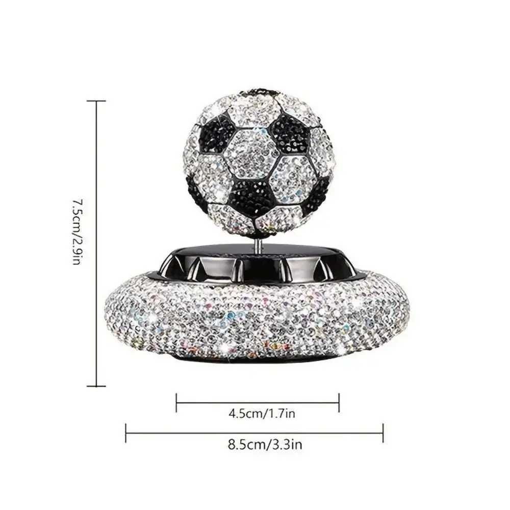 Car Air Freshener Football Shape Car Air Freshener Diamond-studded Non-toxic Metal Perfume Diffuser Universal Long Lasting Solar Power Car PerfumeL240