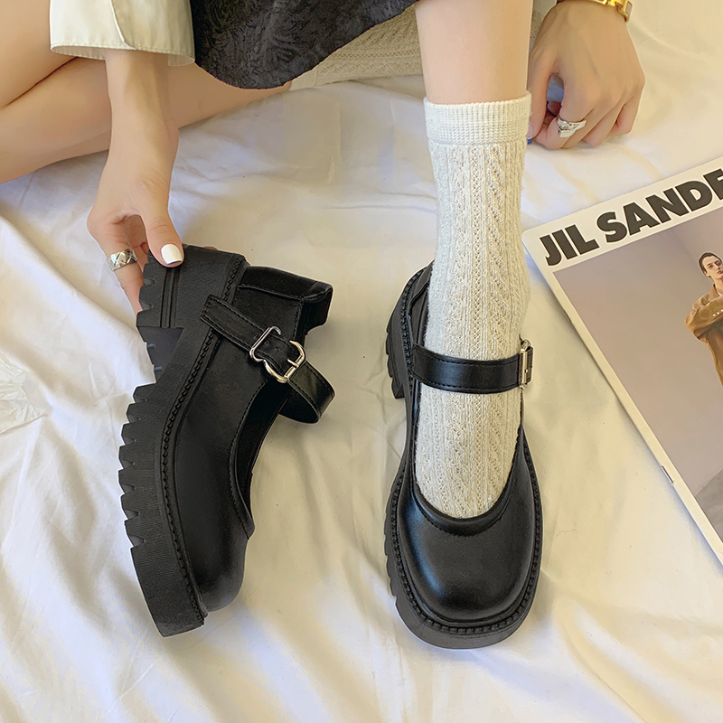 Shoes Women's Platform Casual Female Sneakers Oxfords Round Toe British Style Clogs Leather On Heels Summer Preppy Cotton Fabric 778f