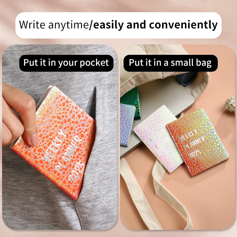 2025 Creative Trends Mini Weekly Planner - Cute Faux Leather Softcover for Daily Memos, Gifts, and Personal Organization