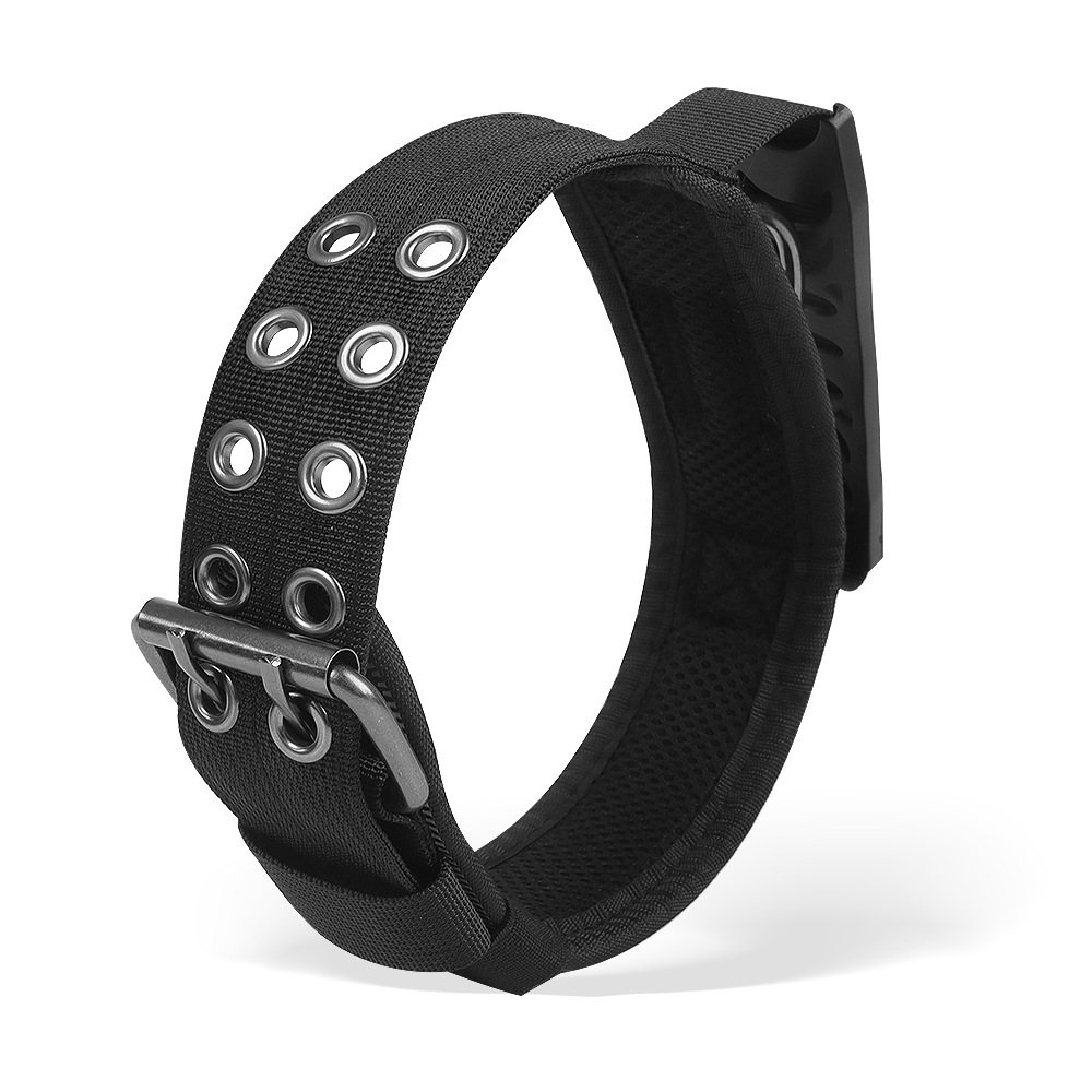 Tactical Dog Collar Adjustable Tactical Dog Collar Reflective Thickened Nylon Pet Collar with PVC Handle for Medium & Large Dogs