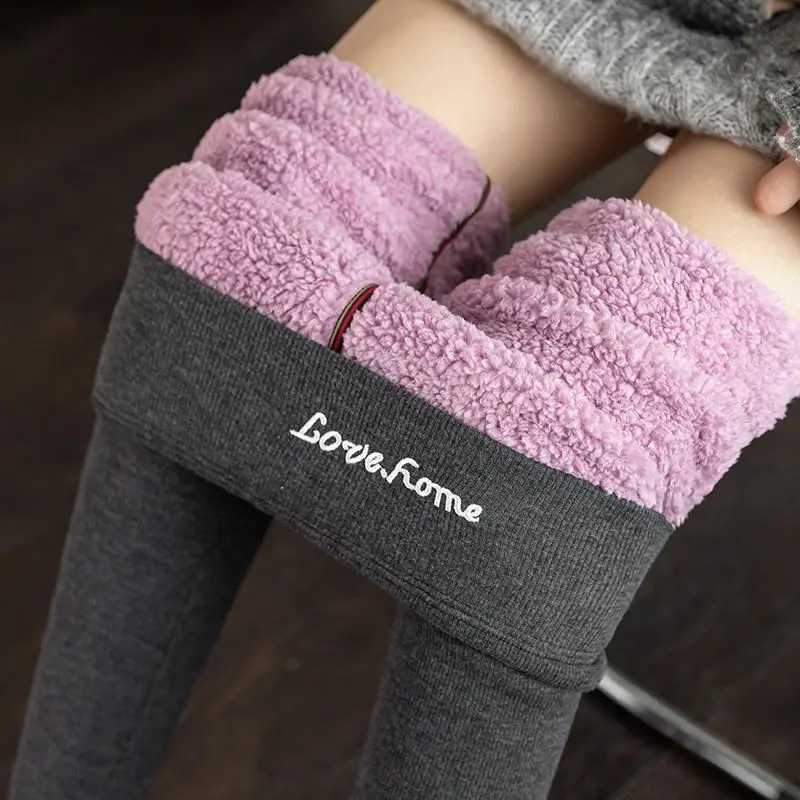 Women 2023 Winter New Thick Warm Slim Pants Female High Waist Fleece Lined Leggings Ladies Velvet Skinny Long Leggings U570X240914