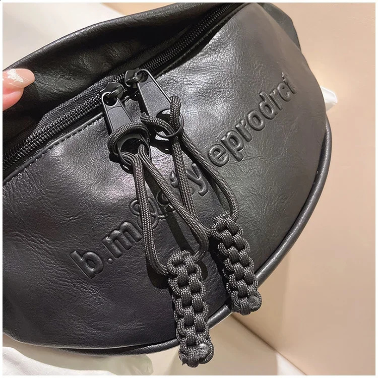 Women Chest Leather Shoulder Bags for Ladies Belt Bag Female Waist Pack Funny Pac Phone Walle 240913 4577 4