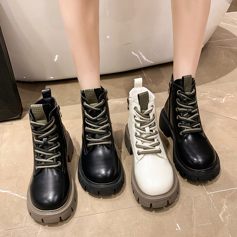 Boots Winter Lady Round New Toe Shoes Zipper Designer Boots-Women Autumn Lolita High Heel Ankle Fashion Rock eda6 -Women