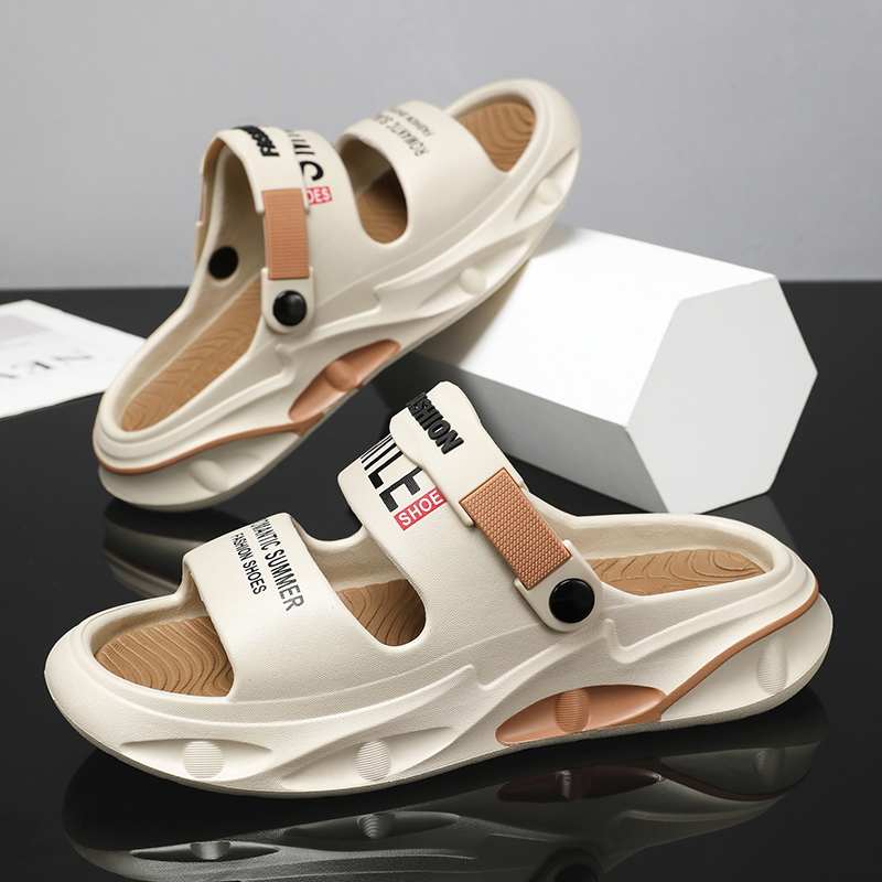 Fashion Men's Slippers Outdoor Indoor Sandals Beach Comfortable Slides Thick Soft Clogs NEW Men Casual Shoes Men Home Slippers