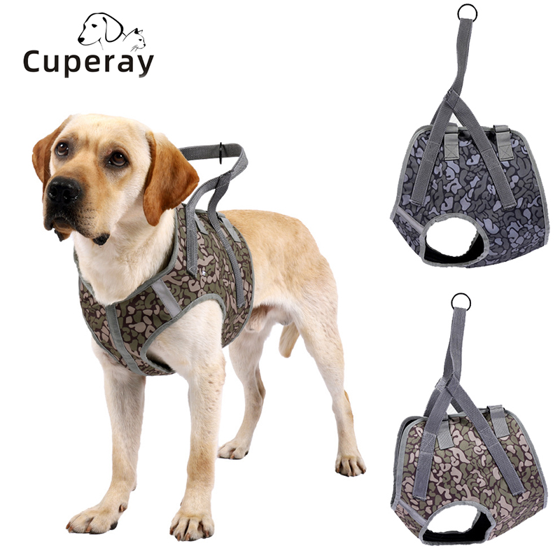 Camouflage Dog Harness Reflective Vest-style Medium & Large Adjustable Pet Leash Chest Harness To Prevent Blasting for Training