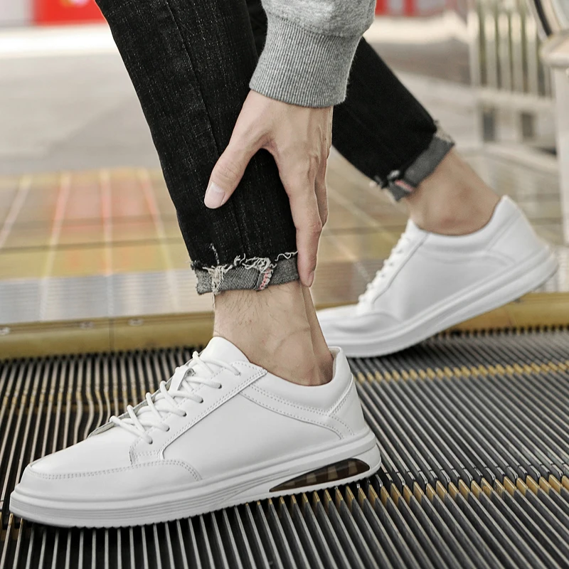 2024 New Luxury Casual Shoes Outdoor Men Outdoor Antiskid Sneakers Tenis Masculino Skateboard Shoes Brand Genuine Leather Flats