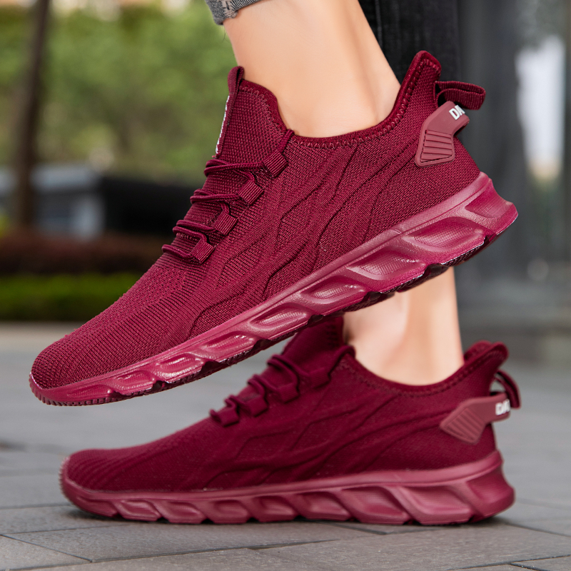 Fujeak Casual Lightweight Flats Plus Size Mesh Sneakers Unisex Footwear Breathable Women Shoes Non-slip Minimalism Running Shoes