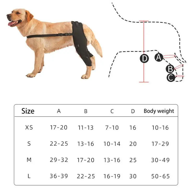 Dog Leg Brace Back Leg Support Pet Surgical Joint Wrap Protect Wounds Dogs Knee Protector Recovery Sleeve Pets Accessories