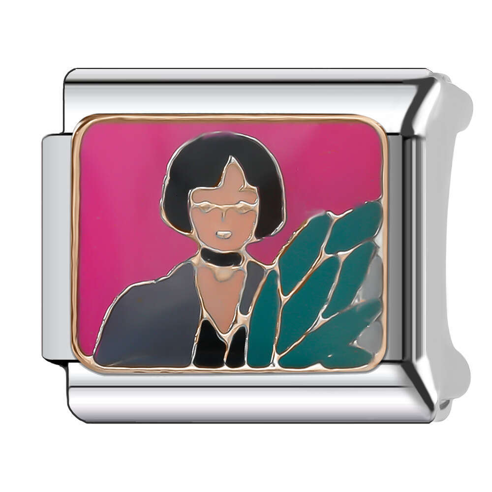 New Women's Gift love Bead Italian Charms Links Bangle Beads Fit 9mm Stainless Steel Bracelet Making DIY For Women Fashion Jewelry