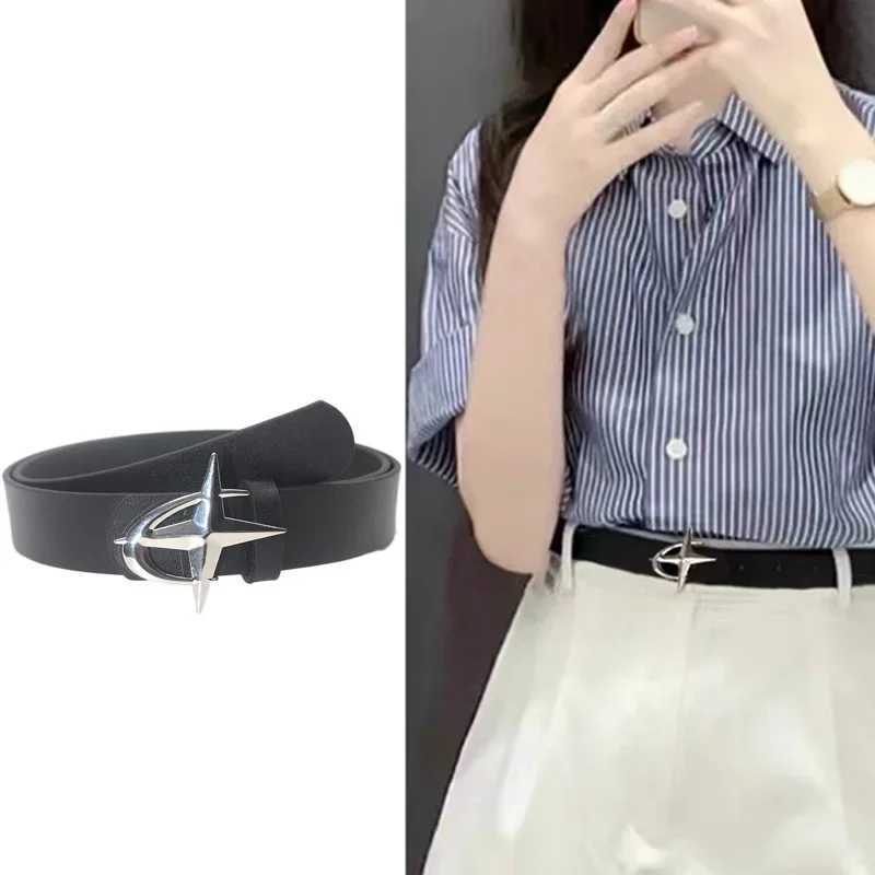 Y2k Star Faux Leather Belt for Women Punk Fashion Waist Strap Female Girl Jeans Dress Trouser Decorative Waistband AccessoriesX240914