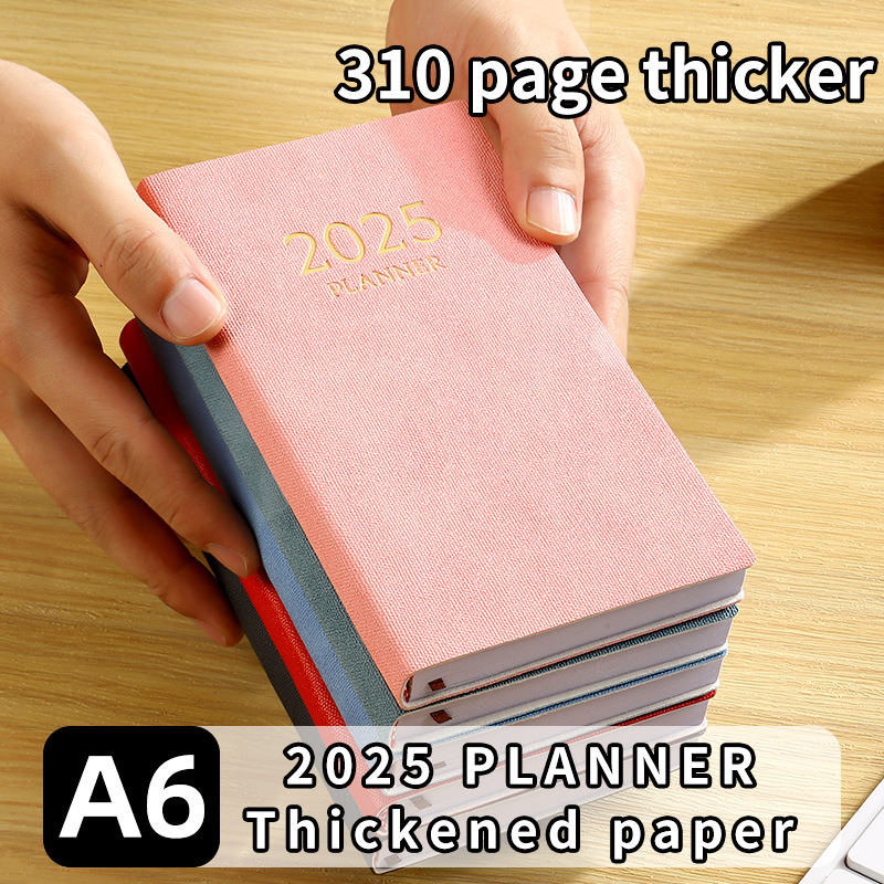 2025 Portable and beautiful plan book, multi-color fashion calendar book