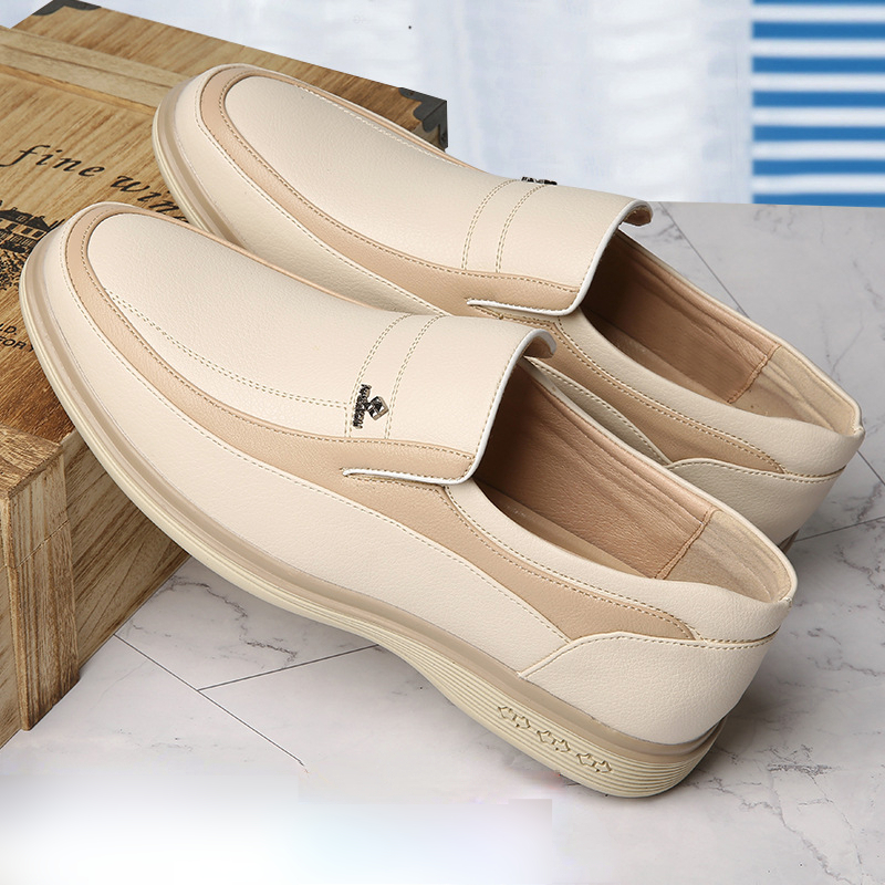 Dress Men Leather Loafers Men's Moccasins Shoes Slip-on Soft Flats Footwear Brand Business Formal Male New Driving Shoe 048e 's