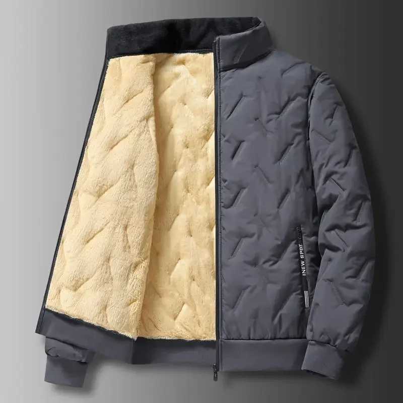 Parkas outdoor clothing novel mens apron casual mens down jacket sheepskin apron provides Korean style heavy-duty elegant heat W240914