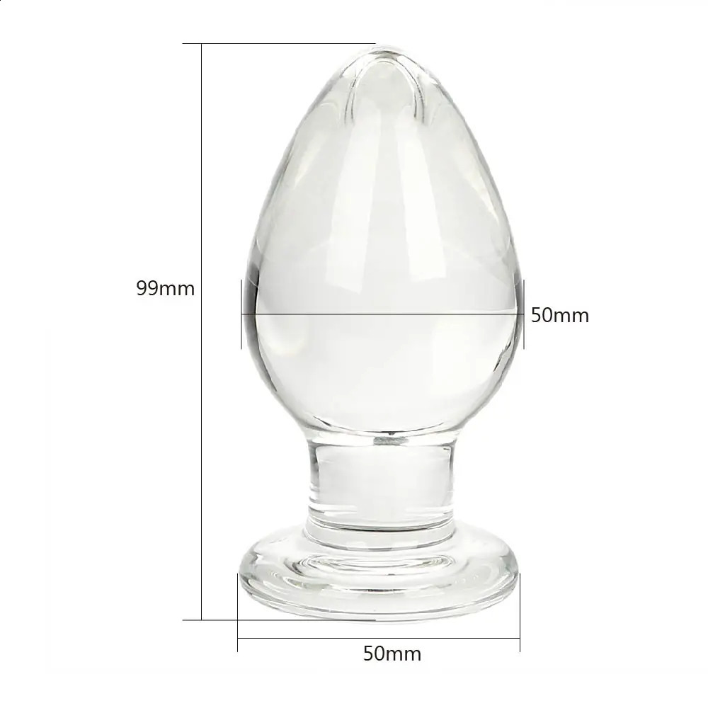50mm Butt Dilator Anal Plug for Women Vaginal Expander Glass Big Dildos Female Masturbator Sex Toys Adults Games Erotic Products 240914