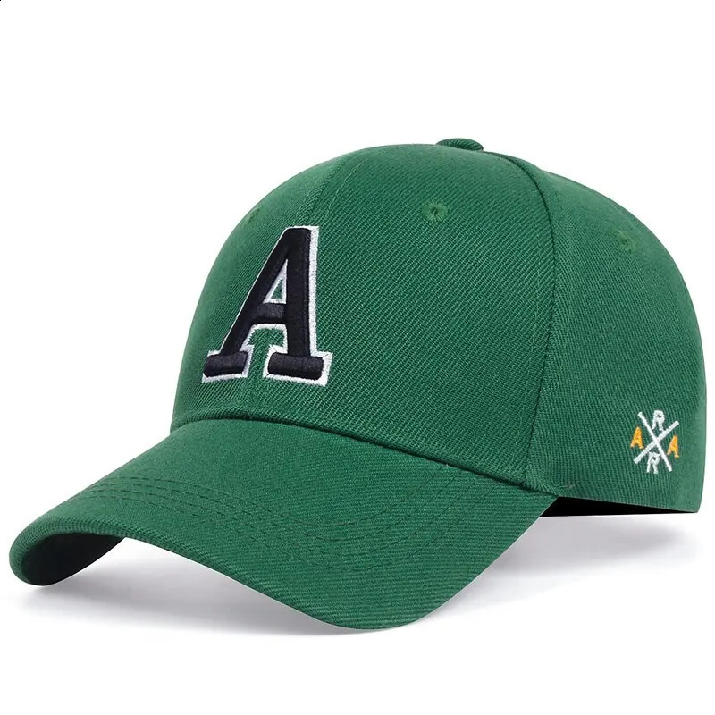 Unisex Simple Letter A Embroidery Baseball Caps Spring and Autumn Outdoor Adjustable Casual Hat Sunscreen 240906