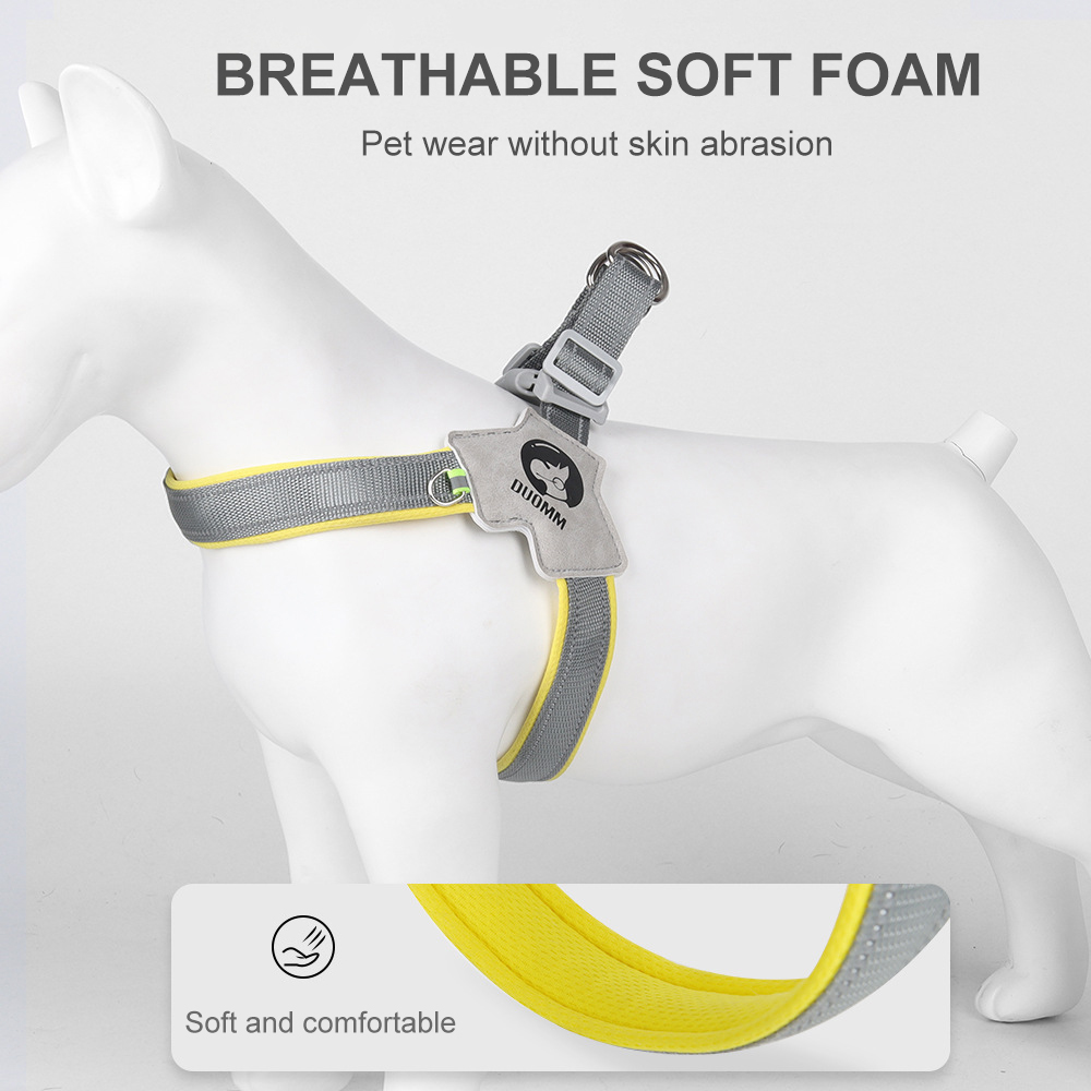 Dog Harness with Breathable Padded,Adjustable Reflective Escape Proof Dog Harnesses,Fit Dog Harness for Small Medium Large Dogs