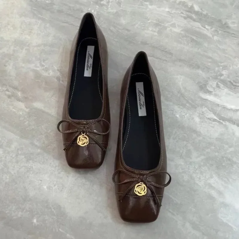 Flats Spring Bow Dress 2024 New Designer Women Party Walking Sandals Shoes Female b1fd