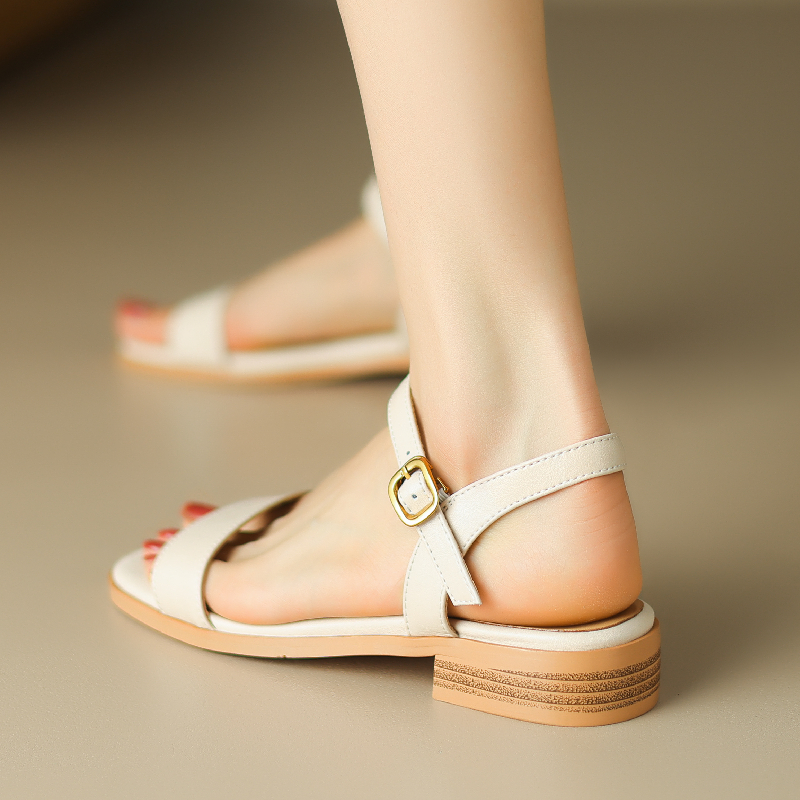 Women Comfortable Sandals Summer Shoes Genuine Leather Flats Black Flip ps New Female Brand Footwear Slipper Straps Big Size 48 d6b1 Stra