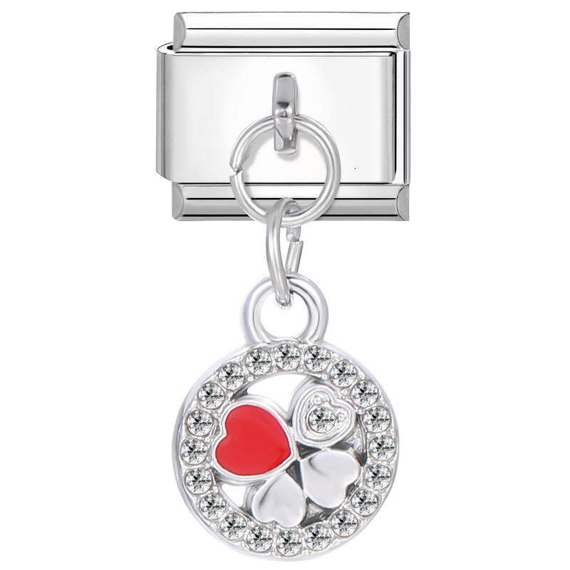 New Women's Gift eye heart Pendant Italian Charms Links Bangle Beads Fit 9mm Stainless Steel Bracelet Making DIY For Women Fashion Jewelry