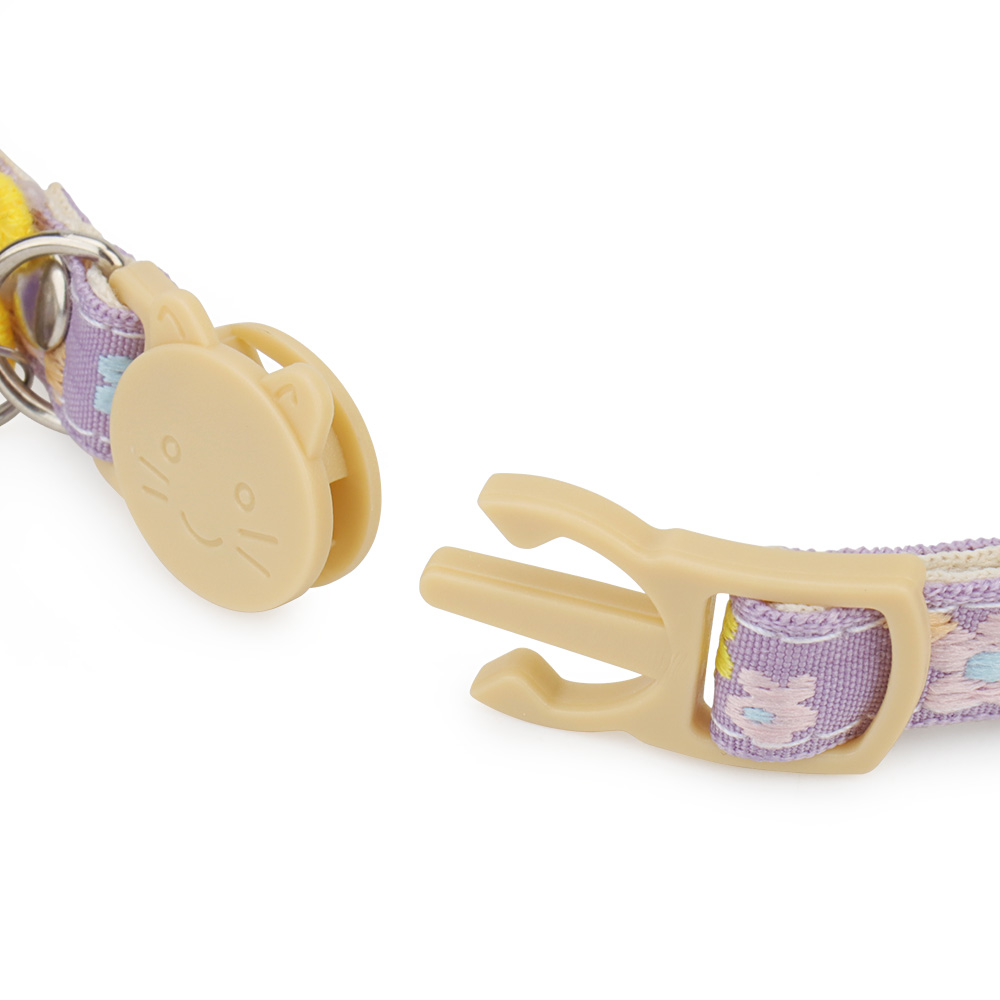 Cat Collar Cute Pet Collars Cat Neck Collar Ornament Flower Decoration with Quick Safety Buckle Adjustable Size Pet Supplies