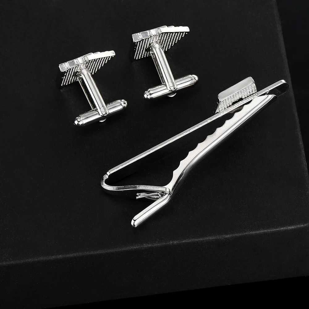Personality AAAA Cufflinks Tie Clip Set For Men Shirt Suit Tuxedo Blouse Jewelry AccESSoriesX240914