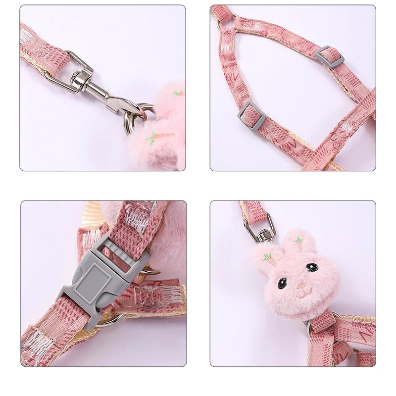 Cat Harness and Leash,Adjustable Cat Vest Pet Harnesses for Walking Escape Proof for Pet Cat Kitten Puppy Rabbit Outdoor Walking