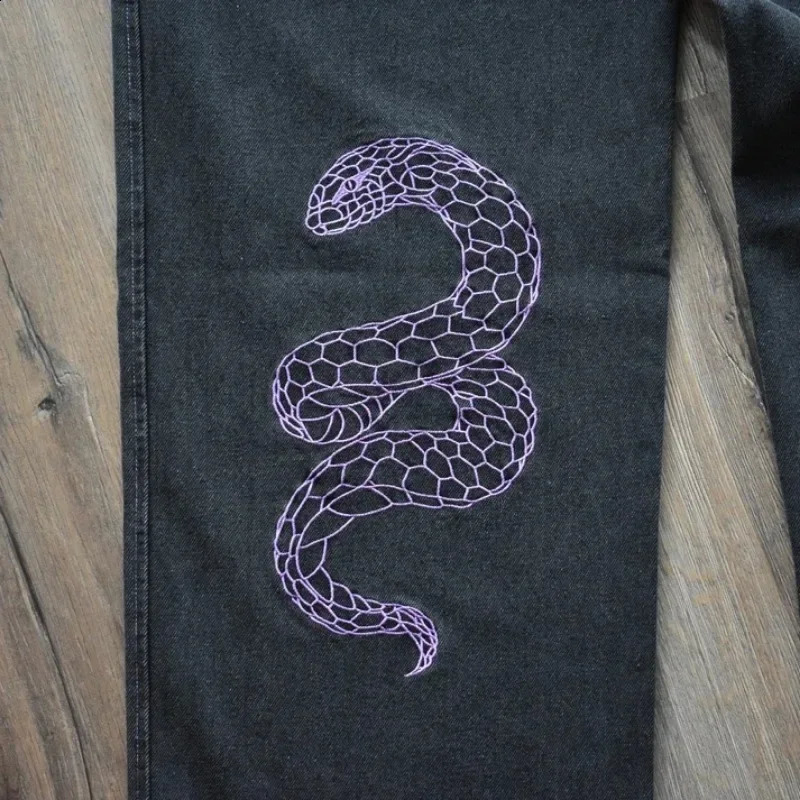 Y2K men jeans Harajuku Baggy vintage Anime patterns goth Hip Hop Streetwear men women fashion Casual aesthetic wide leg jeans 240911