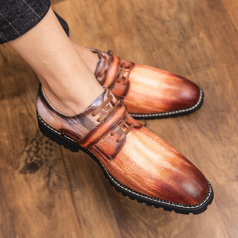 6~12 Size Men's Dress Leather Designer Fashion Groom Red Wedding Buckle Italian Male Casual Loafers Oxford Shoes for Men ccef