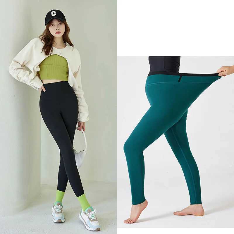 Plus Size M-5XL Fit 40-110KG Women Leggings Thick Winter Pencil Pants Fleece Lining Keep Warm Big Size Woman Clothing Yoga PantsX240914