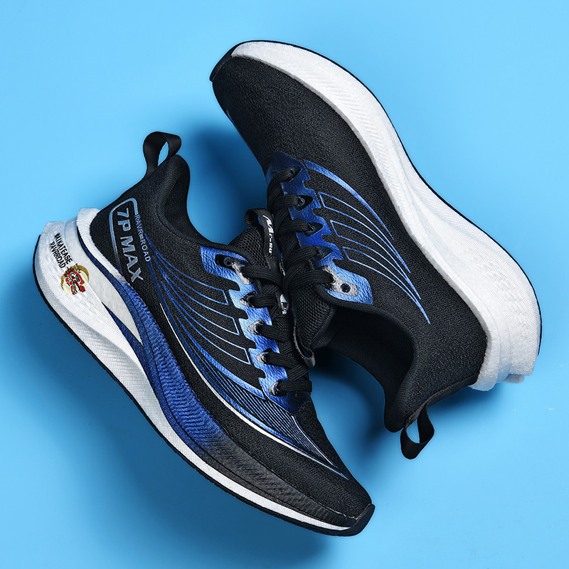 Marathon Air Cushion Carbon Plate Sports Running Shoes Men Breathable Lightweight Comfy Unisex Athletic Casual Sneakers Footwear