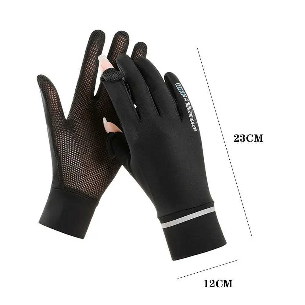 Cycling Driving Running Summer Thin Sun Protection Gloves Mittens Ice Silk Gloves Anti-UV Gloves Y240914