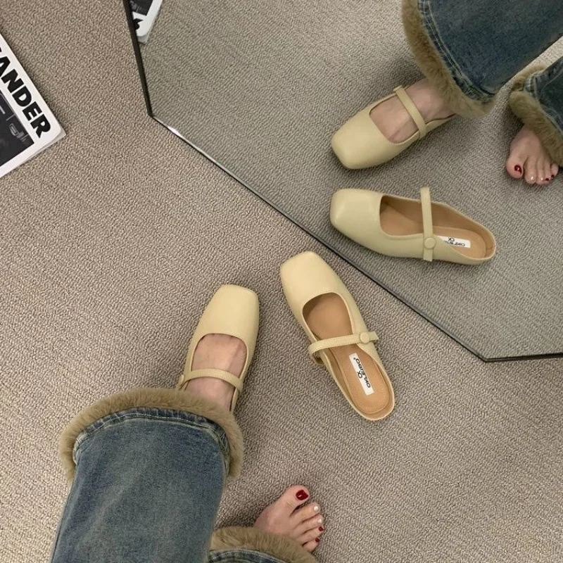 Korean Style Summer Women Shoes Retro Large Size Sandals for Women Fashion Casual Flat Shoes for Women Zapatos De Mujer