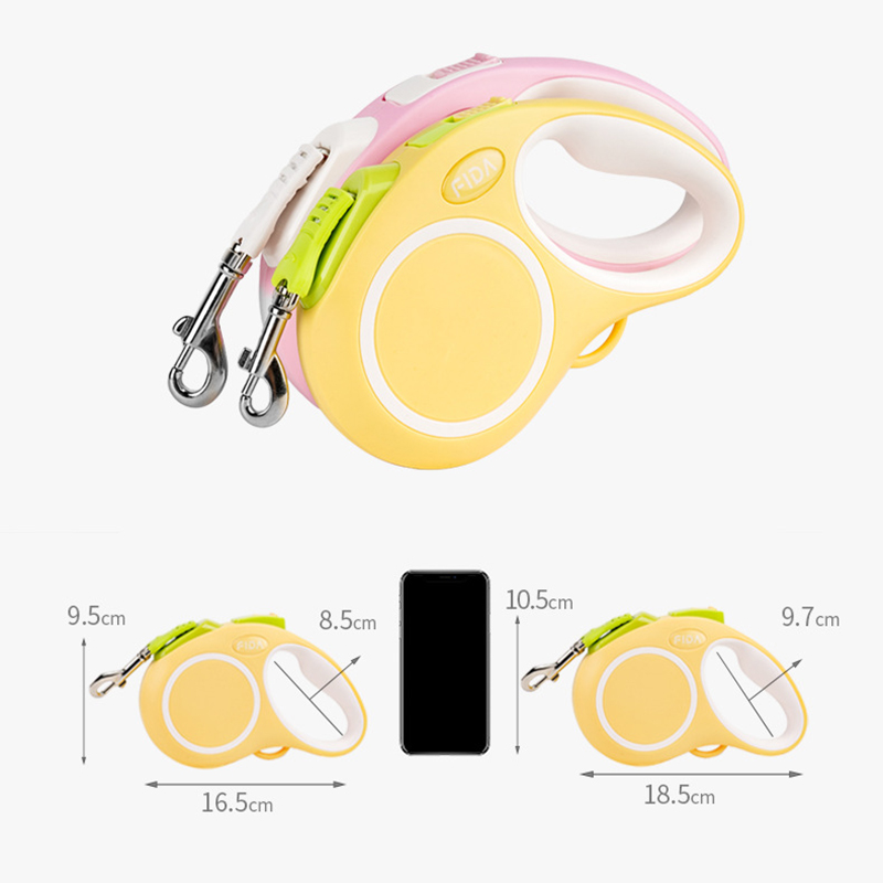 Retractable Dog Leash,Dog Walking Leash for Medium Large Dogs Up To 50kg,One Button Break & Lock,Heavy Duty Reflective No Tangle