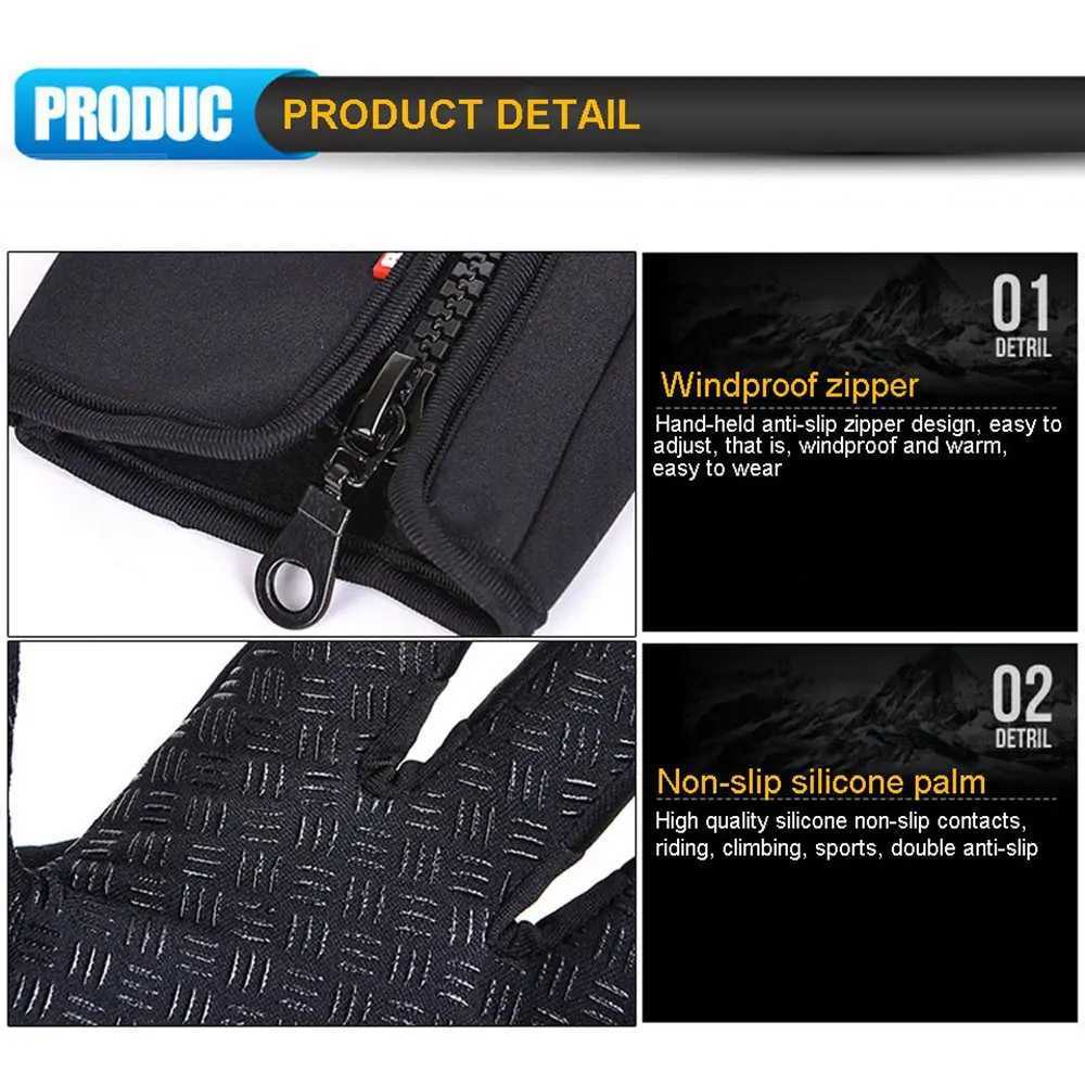 Touchscreen Warm Gloves Outdoor Cycling Driving Motorcycle Waterproof Cold Gloves Windproof Non-Slip Womens Men Winter Ski Glove Y240914