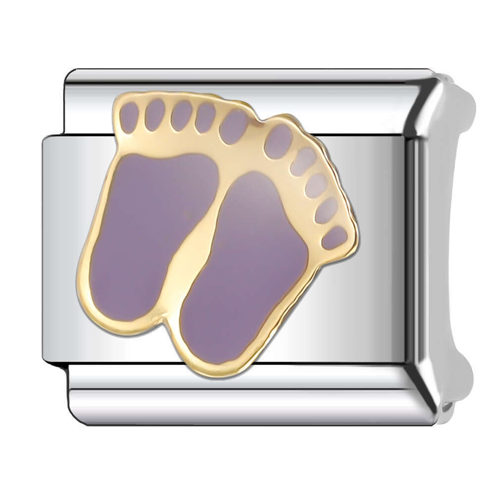 New Women's Gift My love baby Bead Italian Charms Links Bangle Beads Fit 9mm Stainless Steel Bracelet Making DIY For Women Fashion Jewelry