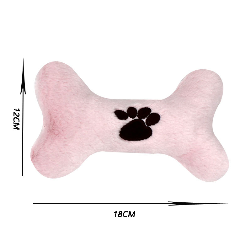 Bone Dog Toy Pet Bite Resistant Plush Puppy Squeaky Toy Squeaky Sound Funny Toy For Dogs Molar Chew Toys