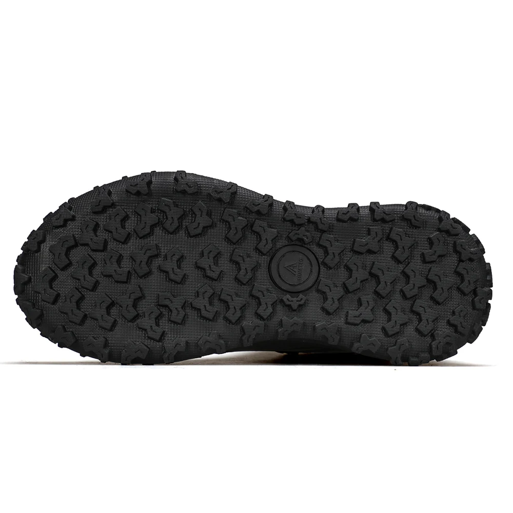 HUMTTO New Leather Shoes for Men Winter Warm Wool Hiking Boots Outdoor Camping Men's Sports Shoes Non-slip Trekking Sneakers Man