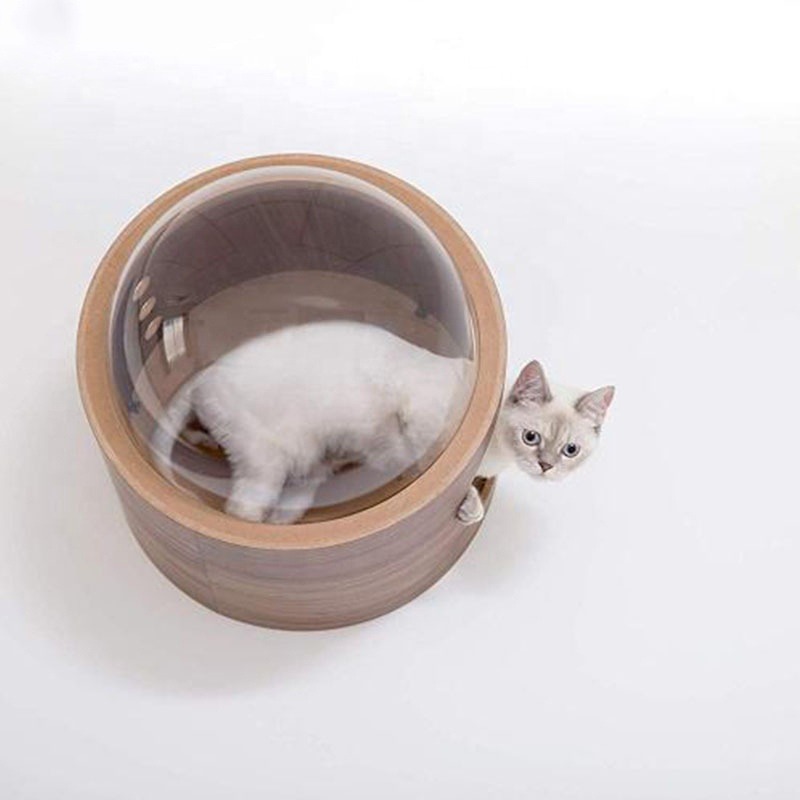 Spaceship Gamma Pet Bed for Cat and Dog, Window Perch, Tree Made of Wood, Wall Mounted, Indoor Cat, DIY Mansion Cat accessories
